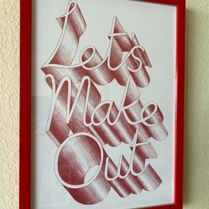 POP ART: Let's Make Out, 19.5 X 14 Framed